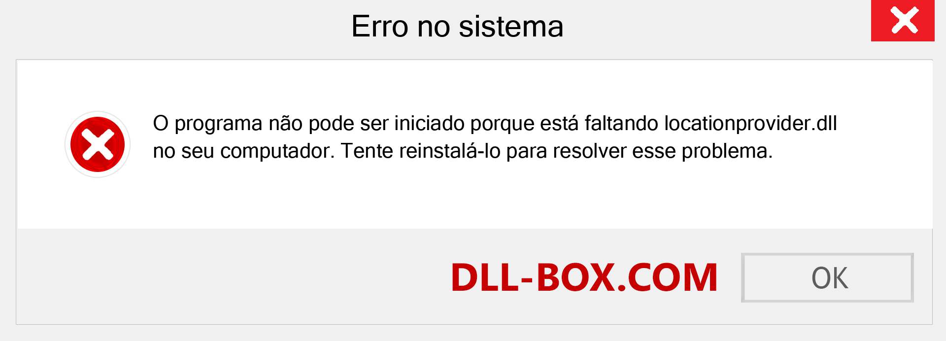 Arquivo locationprovider.dll ausente ?. Download para Windows 7, 8, 10 - Correção de erro ausente locationprovider dll no Windows, fotos, imagens